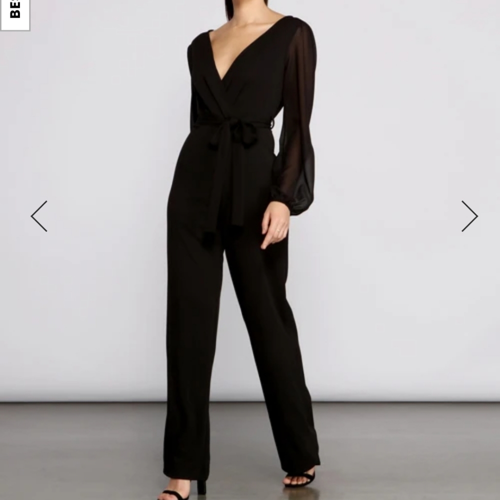WINDSOR POSH TIE WAIST JUMPSUIT SIZE S(3-5)